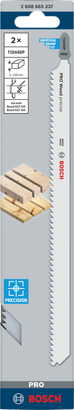 Hojas de sierra de calar Bosch PRO Wood precise T1044DP 250 mm 2 uds.